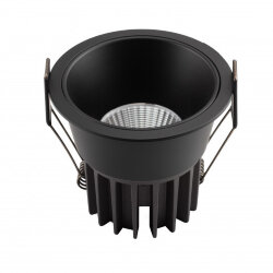 Встраиваемый светильник, IP 20, 7 Вт, LED 3000, черный, алюминий, Denkirs DK4400-BK