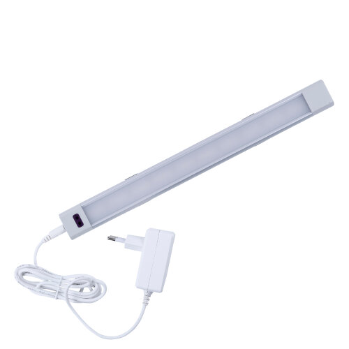 ULI-F47-5W-4500K-DIM SENSOR IP20 SILVER Светильник светодиодный для мебели, 300x30x11.5мм, 400Lm - фото 1