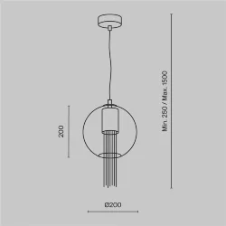 Подвесной светильник Flusso GU10х1 12Вт (Бронза)