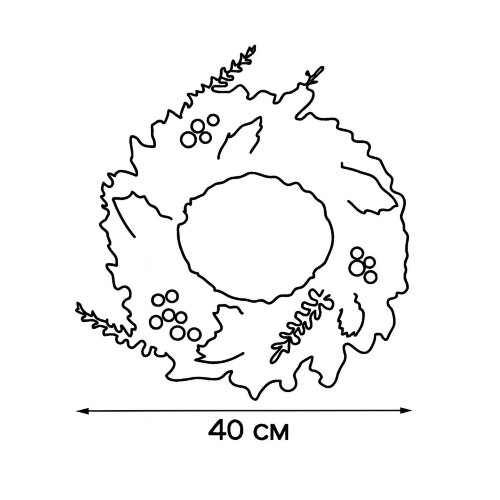 ULD-T4040-020-SNA-3AA WARM WHITE IP20 WREATH Украшение светодиодное Венок, на батарейках 3АА не в-к, 40х40см, 20 светодиодов, Теплый белый свет, TM Uniel - фото 9