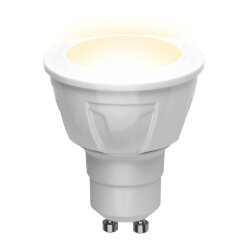 LED-JCDR 6W-WW-GU10-FR PLP01WH Лампа светодиодная, Форма JCDR, матовая, Серия ЯРКАЯ, Теплый белый свет 3000K