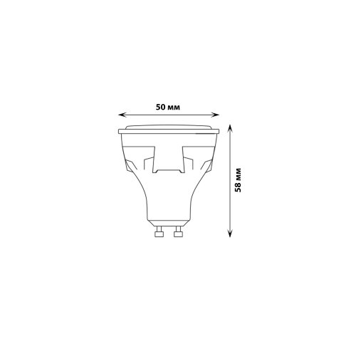 LED-JCDR 6W-WW-GU10-FR PLP01WH Лампа светодиодная, Форма JCDR, матовая, Серия ЯРКАЯ, Теплый белый свет 3000K - фото 2