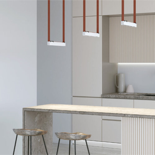 DK5571-WB Cветильник для трека-ремня Belty, серия Grill, со светодиодом, L323*W40*H45мм, 48V DC, 12W, RA90, 24°, 3000K, IP20, белый с черным, алюминий. Фото 6