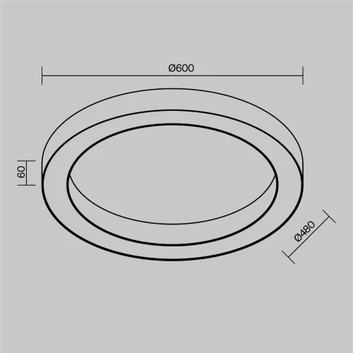 Потолочный светильники Lua 4000К 45Вт 120° (Белый) - фото 2