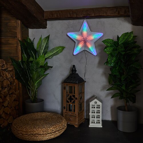 ULD-H4748-045-DTA MULTI IP20 STAR Фигура светодиодная Звезда, 47х48 см, Подвесная, 45 светодиодов, Красный, зеленый, синий свет, Провод прозрачный. - фото 5