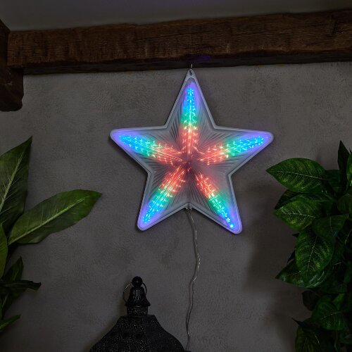 ULD-H4748-045-DTA MULTI IP20 STAR Фигура светодиодная Звезда, 47х48 см, Подвесная, 45 светодиодов, Красный, зеленый, синий свет, Провод прозрачный. - фото 6