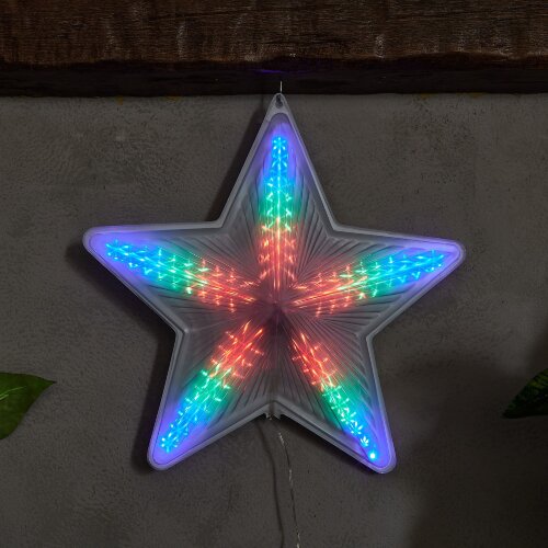 ULD-H4748-045-DTA MULTI IP20 STAR Фигура светодиодная Звезда, 47х48 см, Подвесная, 45 светодиодов, Красный, зеленый, синий свет, Провод прозрачный. - фото 7