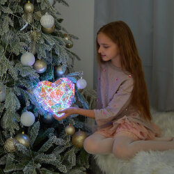 ULD-R511 3АА HEART Светильник декоративный Сердце, на батарейках 3AA не в-к, 100 светодиодов, Белый свет, Цвет корпуса радужный, TM Uniel