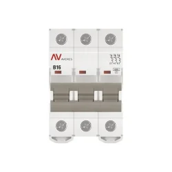 Выключатель автоматический модульный 3п B 16А 6кА AV-6 AVERES EKF mcb6-3-16B-av