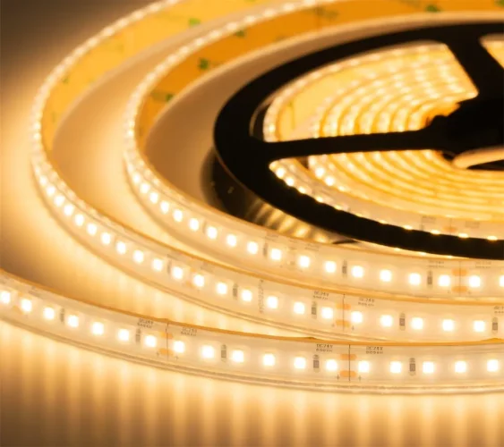 Лента светодиодная ELFLED 600SMD диодов (2835), 24В, IP67, 5м, САУНА, белый теплый 2800-3300К - фото