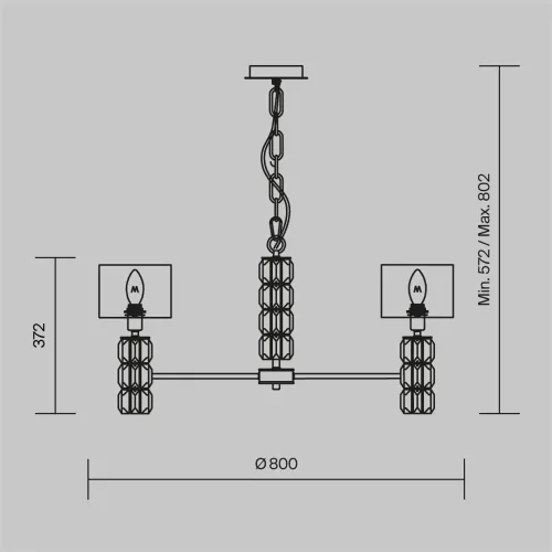 Подвесной светильник Talento E14х7 (Хром) - фото 4