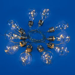 ULD-S1800-050-STB-3AA WARM WHITE IP20 RETRO BULBS-1 Гирлянда светодиодная Лампочки ретро-1, на батарейках 3AA не в-к, 1.8м, 50 светодиодов, Теплый белый свет, Провод прозрачный, TM Uniel