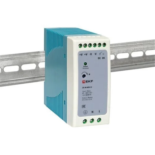Блок питания на DIN-рейку 60Вт 220В AC/24В DC постоянного тока EKF DR-M-60W-24 - фото 3