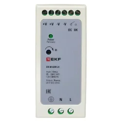 Блок питания на DIN-рейку 60Вт 220В AC/24В DC постоянного тока EKF DR-M-60W-24