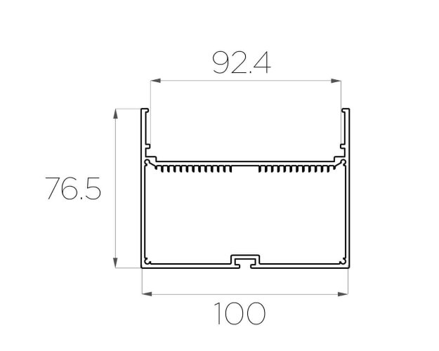 Профиль накладной алюминиевый LC-LP-76100-2 Anod - фото 2