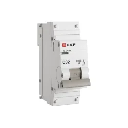 Выключатель автоматический модульный 1п C 32А 10кА ВА 47-100 PROxima EKF mcb47100-1-32C-pro