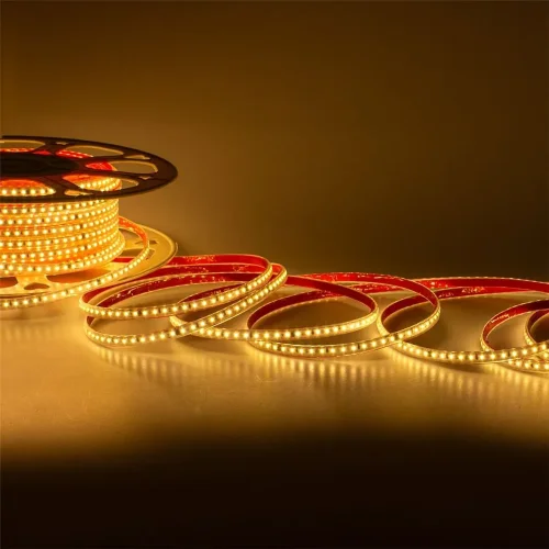 Светодиодная лента 220V, 2835 120 led, warm white, 130B, IP65 - фото I