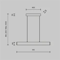 Подвесной светильник Step 4000K 1x23Вт 120° (Черный)