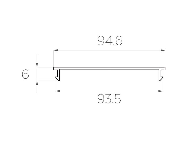 Рассеиватель поликарбонатный для профиля LC-LRM-M94-2 матовый - фото 2