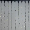 Гирлянда Занавес 1 x 6 м Тепло-Белый 220В, 600 LED, Провод Черный ПВХ, IP54. Фото 1.