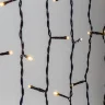Гирлянда Занавес 1 x 6 м Тепло-Белый 220В, 600 LED, Провод Черный ПВХ, IP54. Фото 3.