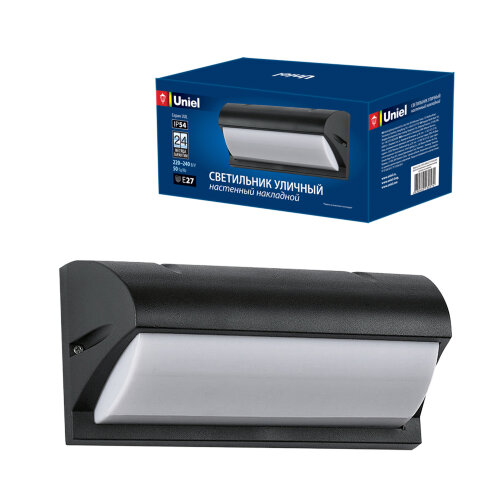 UUL-S07A 60W-E27 IP54 BLACK Светильник уличный, под лампу Е27, Архитектурный накладной, Корпус черный. - фото 3
