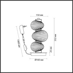 Настольная лампа «ODEON LIGHT» 5096/12TL, серия: BRUCO