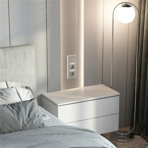 Выключатель одноклавишный с подсветкой (дымчатый) W1210104 - фото 3