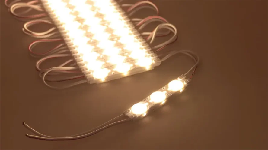 Светодиодный модуль 3 led 6011 MOD86 (1,5W, 12V, warm white, IP65) - фото I