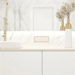 Розетка влагозащ. с зазем. с защит. крышкой и шторками (айвори акрил) W1171243