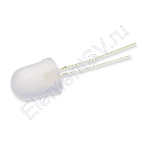 Светодиод ICL-10mm LE5 (white, 4000-5000mcd, 60deg., fog) - фото.