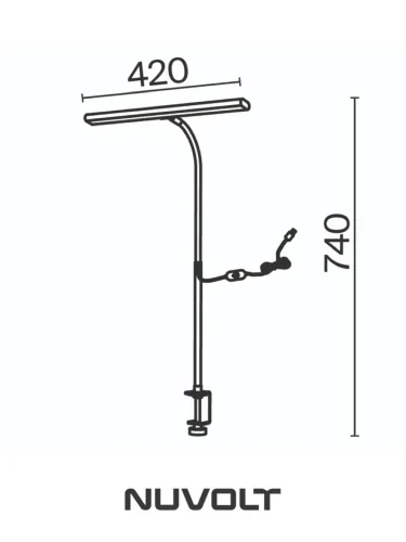 Настольный светильник NUVOLT LTBL-004B (Черный) - фото 13
