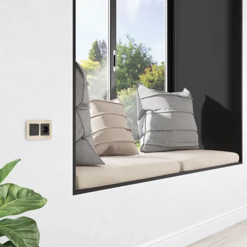 Перекрестный переключатель двухклавишный (чёрный матовый) W1123006 - фото 4