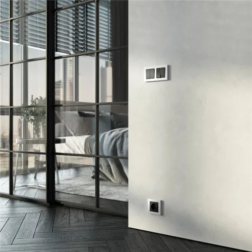 Рамка из поликарбоната на 2 поста Hammer белый W0022401 - фото 4