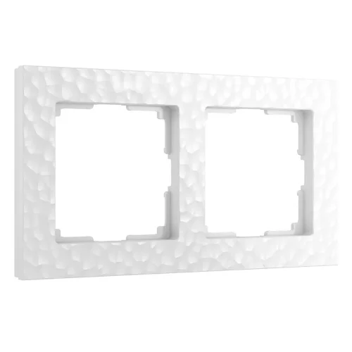 Рамка из поликарбоната на 2 поста Hammer белый W0022401 - фото