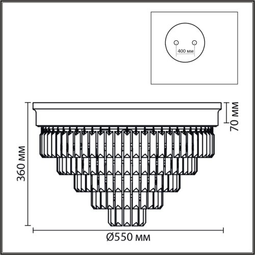 Люстра потолочная «LUMION» 5257/8C, серия: ZAHA (крепление на планке). Фото 3.