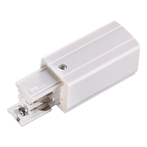 Соединитель-токопровод-левый для трёхфазного шинопровода «Novotech» 135046 (накладной). Фото 1.