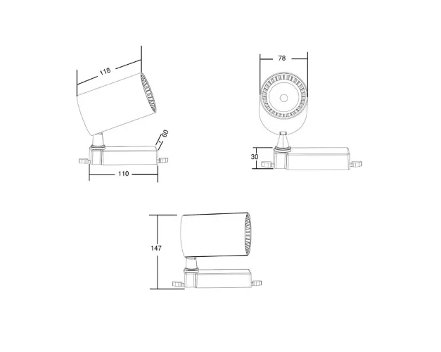 Трековый светильник Vuoro Trinity  3000K 10Вт (Черный) - фото 3