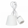 Патрон Е27 силиконовый со шнуром 1м белый IN HOME - Фото