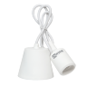 Патрон Е27 силиконовый со шнуром 1м белый IN HOME - Фото