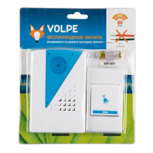 UDB-Q031 W-R1T1-32S-100M-WH Звонок беспроводной, 36 мелодий, Световая индикация, Белый - фото 2