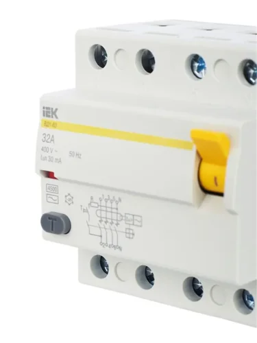 Выключатель дифференциального тока (УЗО) 4п 32А 30мА тип AC ВД1-63 KARAT IEK MDV10-4-032-030 - фото 8