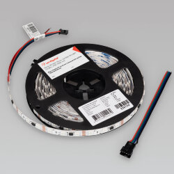 Светодиодная лента SPI-В60-10mm 12V RGB-РХ3-ВРТ (12 W/m, IP20, 5060, 5m) (Arlight, бегущий огонь) 039179