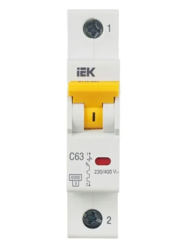 Выключатель автоматический модульный 1п C 63А 6кА ВА47-60M KARAT IEK MVA31-1-063-C - фото 3