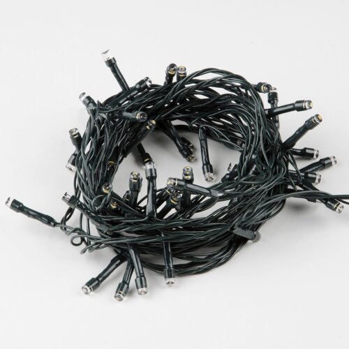 ULD-S0500-050-DGA WARM WHITE IP20 Гирлянда светодиодная, 5м, 50 светодиодов, Теплый белый свет, Провод зеленый - фото 4