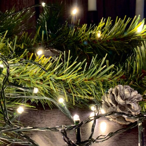 ULD-S0500-050-DGA WARM WHITE IP20 Гирлянда светодиодная, 5м, 50 светодиодов, Теплый белый свет, Провод зеленый - фото 6