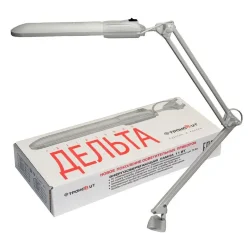 Светильник настольный 11Вт/4000К 2G7 | Серый на МС струбцине | Дельта ФДБ13-11-001 | - ТРАНСВИТ