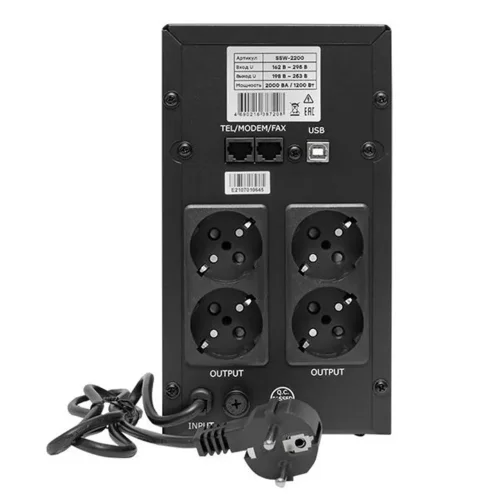 Источник бесперебойного питания линейно-интерактивный E-Power SSW 200 2000ВА Proxima EKF SSW-2200 - фото 5