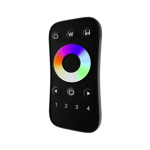 Пульт для источника света Цветной (RGB)+W 4 зоны (Черный) 711033 - фото