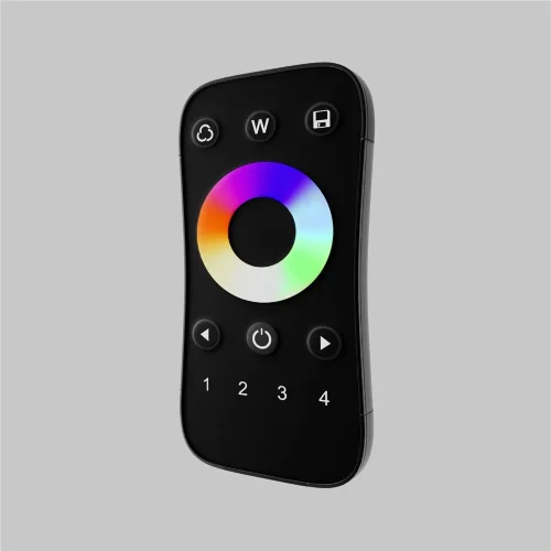 Пульт для источника света Цветной (RGB)+W 4 зоны (Черный) 711033 - фото 2